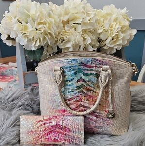 Brahmin Entice Ombre Melbourne  Duxbury And Matching Ady Wallet